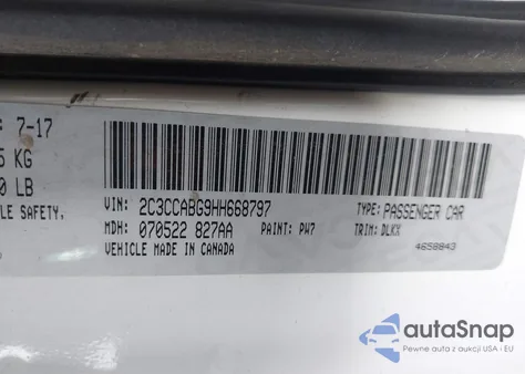 2017 Chrysler 300 300S Alloy Edition z USA, uszkodzony, nr VIN 2C3CCABG9HH668797